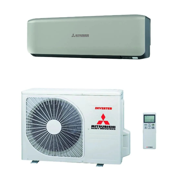 Mitsubishi Heavy Premium Titanium Zwart met Wi-Fi