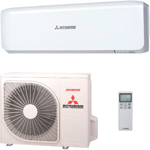 Mitsubishi Heavy Industries Single Split Set SRK25ZS-W 2,5 kW. Wit, incl. Infrarood bediening.
